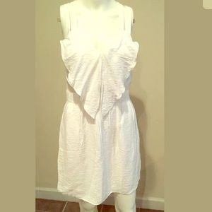 BCBG White Cutout Open Back Dress Sz 6 Lined Love!